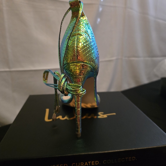 Lulu's LEDAH Hologram Snake Stiletto Heel - Picture 3 of 5